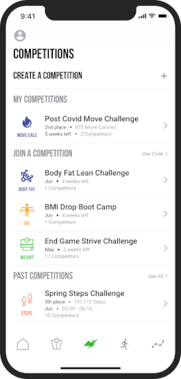 Create Workout Competitions