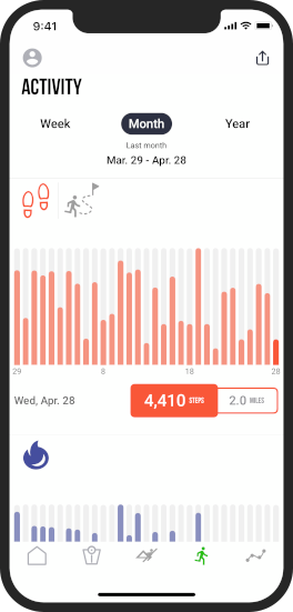 Step Challenge App Track by Month