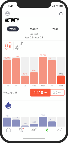 Workout Competition App Track by Week