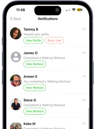 Strive notifications on iPhone
