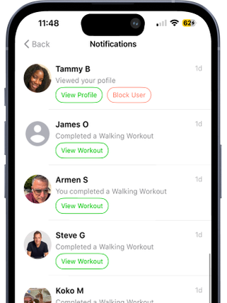Strive notifications on iPhone