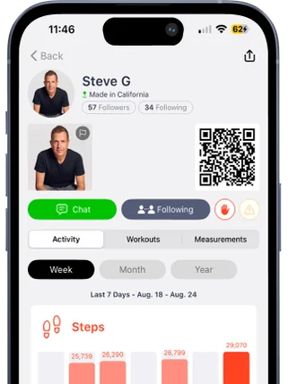 Strive profile screen on iPhone