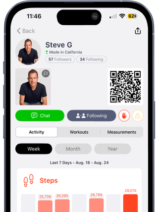 Strive profile screen on iPhone
