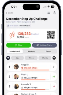 Strive walking tracker leaderboard on iPhone
