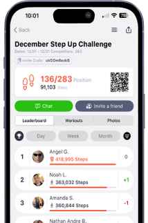 Strive walking tracker leaderboard on iPhone
