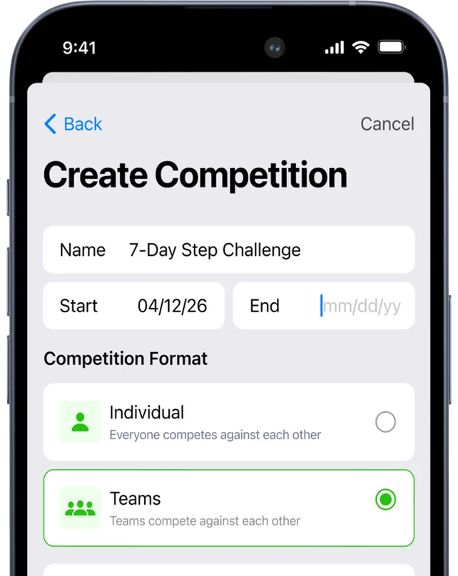 Creating a step challenge in Strive