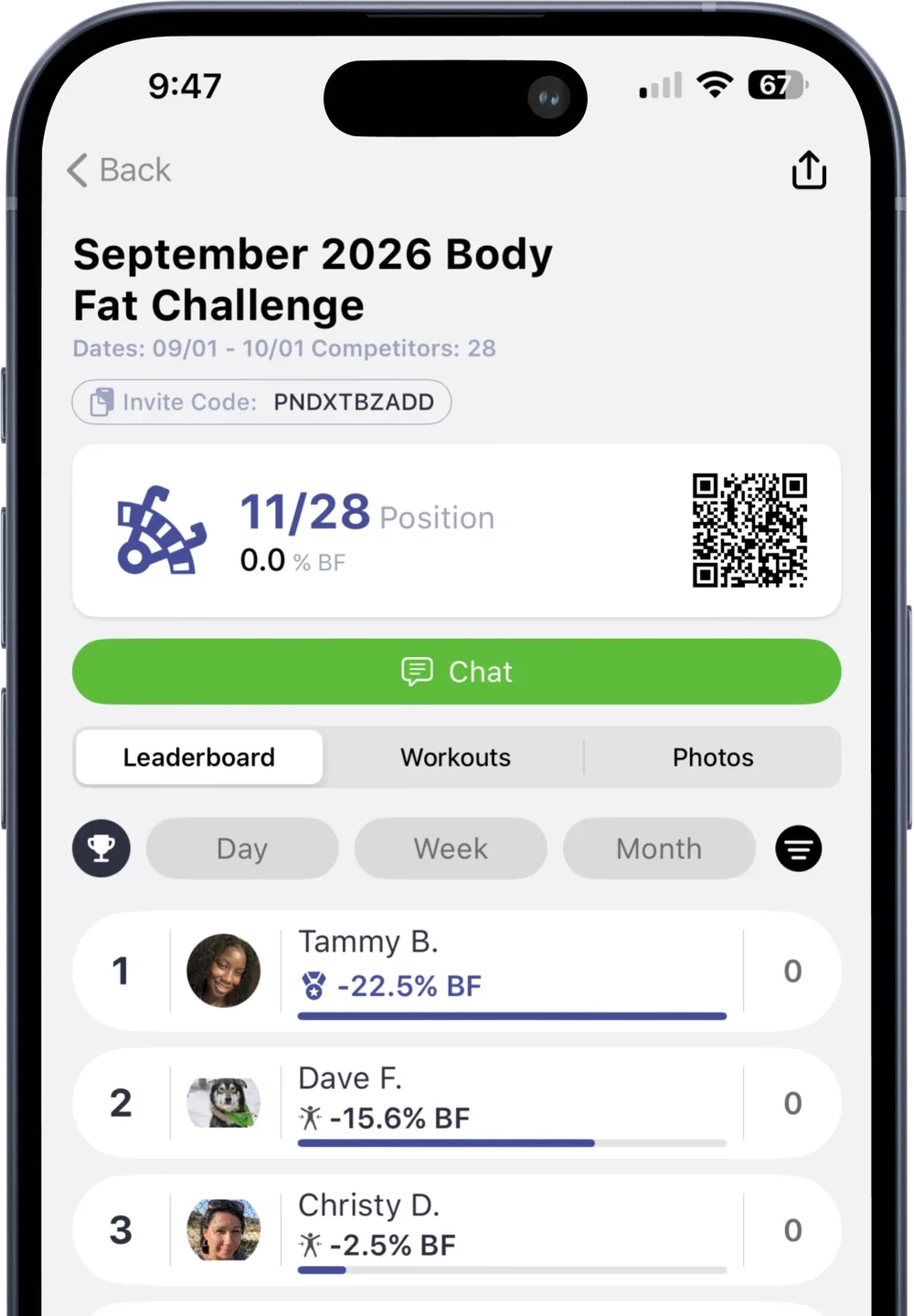 Strive body fat phone x